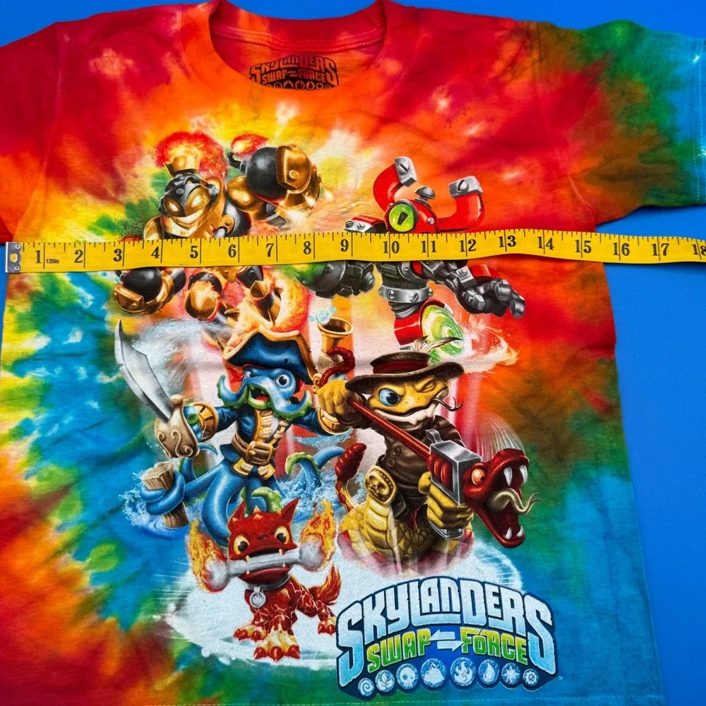 NWOT Skylanders Swap Force Tie Dye T Shirt Kids Size XS Short Sleeve Cotton‎ Y2K